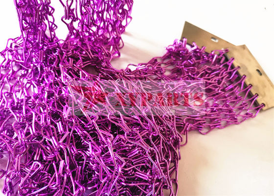 Các mẫu OEM Trang trí bằng nhôm Móc treo đôi đầy màu sắc Rèm lưới