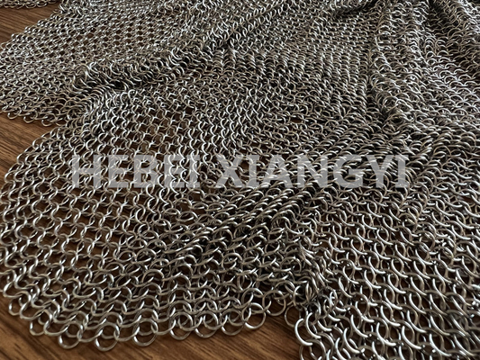 Chainmail Ss 304l Lưới vòng kim loại làm găng tay / quần áo an toàn cơ thể