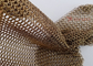 Màu đồng thau rèm lưới bằng thép không gỉ Chainmail 0,53x3,81mm Trang trí không gian nội thất