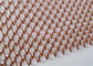 Hợp kim nhôm dây lưới cuộn xếp nếp màu đồng được sử dụng làm rèm ngăn không gian