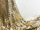 Mềm dẻo 3mm lưới kim loại Sequin vàng nhôm vải may mặc